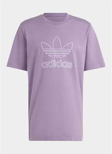 Adidas Outline Trefoil T-Shirt i lilla.