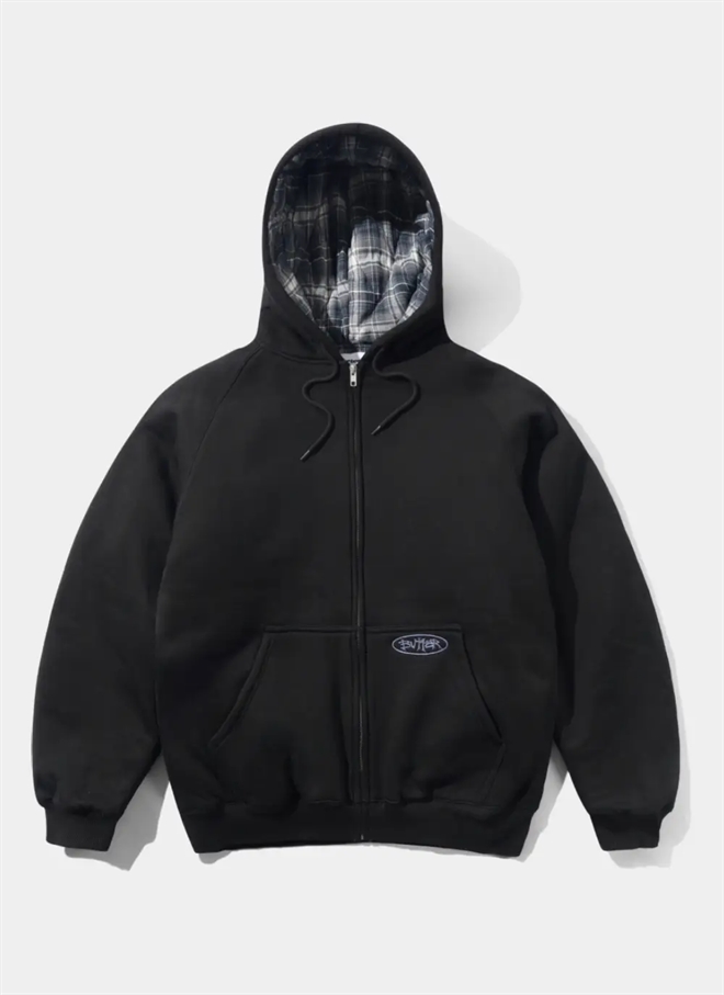Butter Goods Plaid Lined Ziphættetrøje