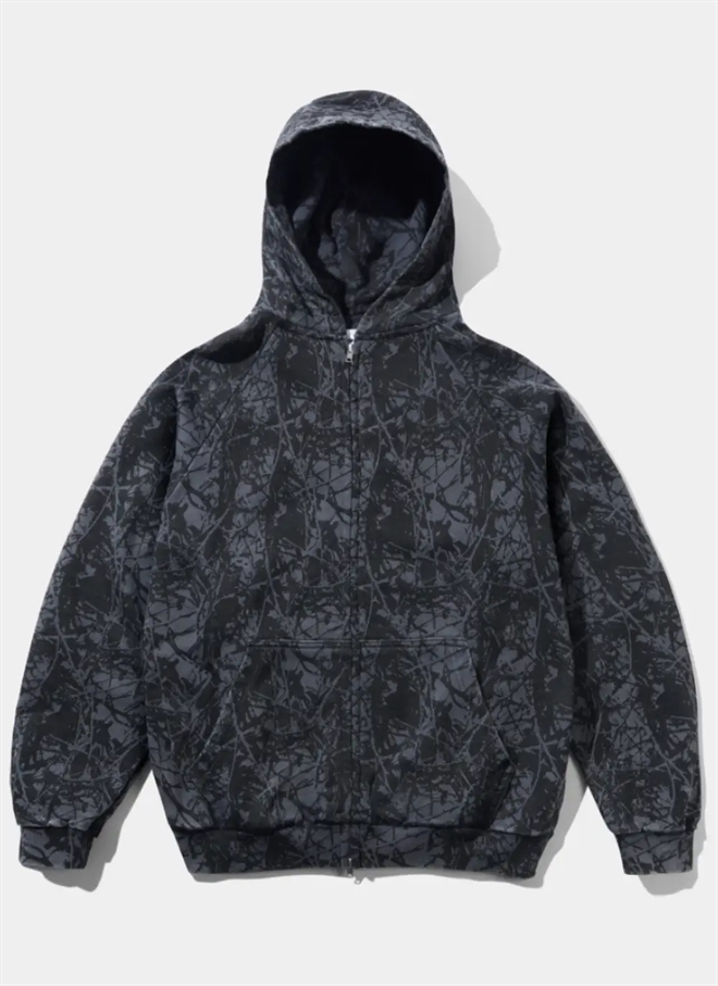 Butter Goods Woods Camo Ziphættetrøje