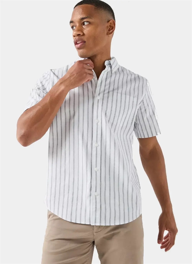 Calvin Klein Stripe Oxford S/S Skjorte