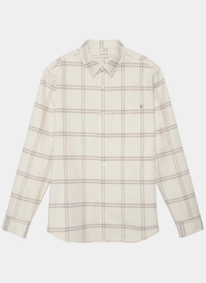Calvin Klein Windowpane Oxford Skjorte