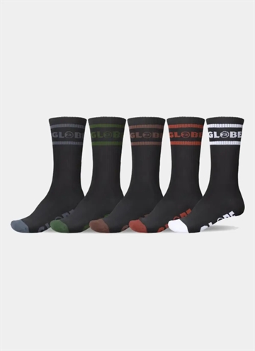 Globe Tilt Hi Crew 5 Pack Strømpe