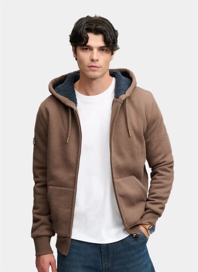 Superdry Borg Lined Ziphættetrøje