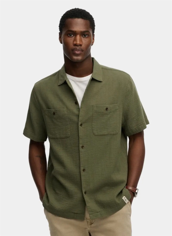 Superdry Merchant Textured S/S Skjorte