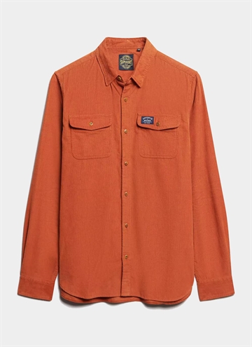Superdry Trailsman Cord Skjorte i orange.