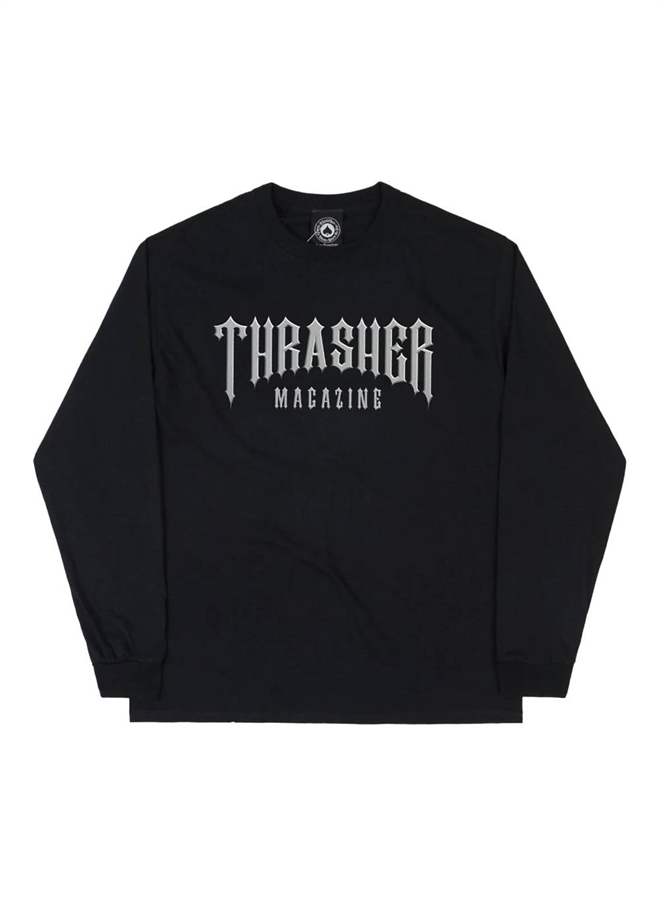 Sort langærmet Low Low Logo t-shirt fra Thrasher.